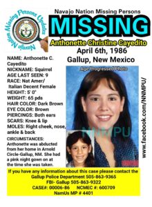 Missing poster for Anthonette Christine Cayedito